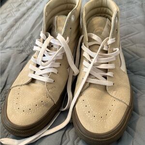 Men's Cream High-Top Sneakers
